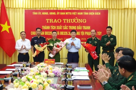 Điện Biên: Khen thưởng các lực lượng lập thành tích xuất sắc trong đấu tranh chuyên án ma túy
