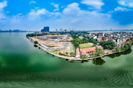 Hà Nội tăng tốc hoàn thiện Nhà hát Ngọc trai bên Hồ Tây, kiến tạo biểu tượng văn hóa mới của Thủ đô