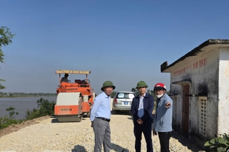 Hưng Yên: Đẩy nhanh tiến độ thi công các công trình đê điều, thủy lợi trước mùa mưa bão