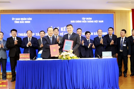 Tỉnh Bắc Ninh và Tập đoàn VNPT ký kết hợp tác chuyển đổi số giai đoạn 2026 - 2030