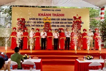 Quảng Ninh: Khánh thành nhóm dự án chỉnh trang đô thị, xử lý ngập úng trên địa bàn phường Hạ Long