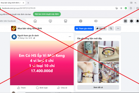 Ninh Bình: Khuyến cáo người dân khi mua bán vàng giá rẻ qua mạng