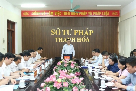 Chủ tịch UBND tỉnh Thanh Hóa làm việc với Sở Tư pháp về kết quả thực hiện nhiệm vụ quý I