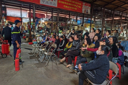 Hải Phòng: Tuyên truyền kiến thức, kỹ năng phòng cháy chữa cháy và cứu nạn cứu hộ tại Chợ Đôn Niệm