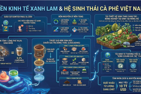Hướng tới hệ sinh thái cà phê xanh lam: Tái định vị giá trị ngành cà phê Việt