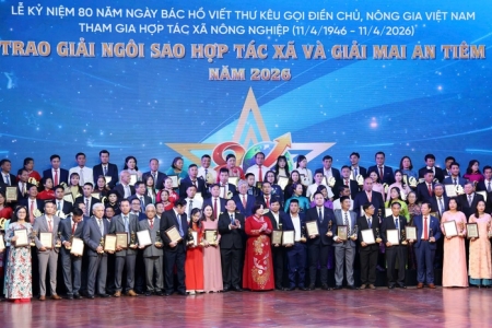 Trao Giải Ngôi sao Hợp tác xã và Giải Mai An Tiêm năm 2026