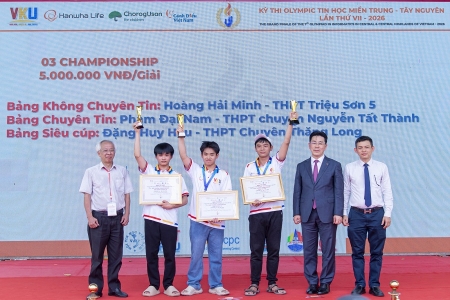 Học sinh Lâm Đồng giành Huy chương Vàng, dẫn đầu bảng Siêu cúp tại Olympic Tin học 2026