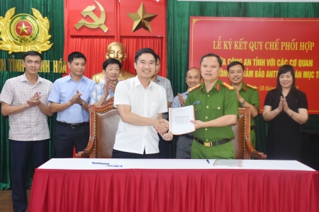 Công an tỉnh Thanh Hoá ký kết Quy chế phối hợp bảo đảm an ninh trật tự, bảo vệ mục tiêu trọng điểm
