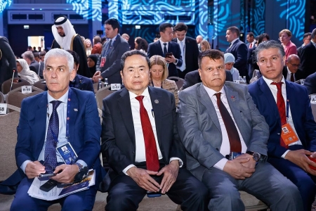 Chủ tịch Quốc hội Trần Thanh Mẫn cùng đoàn Việt Nam dự lễ khai mạc IPU-152