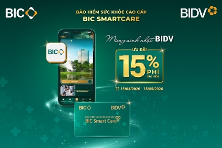 BIC giảm 15% phí bảo hiểm sức khoẻ cao cấp chào mừng ngày thành lập BIDV