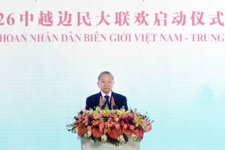 Tổng Bí thư, Chủ tịch nước Tô Lâm dự Liên hoan nhân dân biên giới Việt Nam - Trung Quốc năm 2026