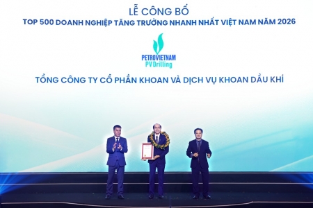 PV Drilling - Top 500 Doanh nghiệp tăng trưởng nhanh nhất Việt Nam