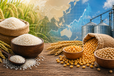 Thị trường gạo châu Á đi ngang, ngũ cốc Mỹ tăng giá trong tuần