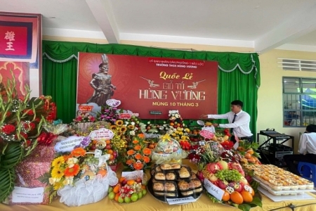 Lễ Giỗ Tổ tại ngôi trường mang tên Quốc Tổ Hùng Vương: Giáo dục truyền thống, hun đúc lòng tự hào dân tộc