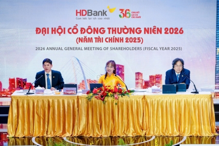 Đại hội đồng cổ đông HDBank 2026: Lợi nhuận kế hoạch tăng 41%, quy mô tiệm cận 1,2 triệu tỷ đồng