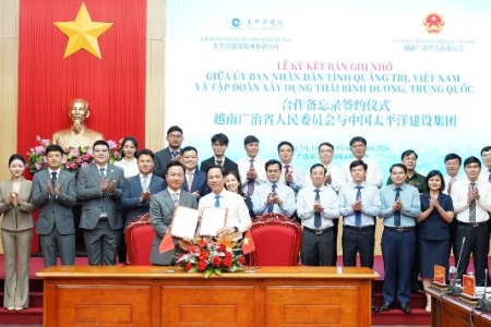 Quảng Trị ký kết hợp tác với tập đoàn xây dựng hàng đầu Trung Quốc