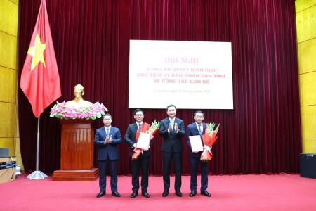 Lạng Sơn công bố quyết định điều động, bổ nhiệm cán bộ chủ chốt