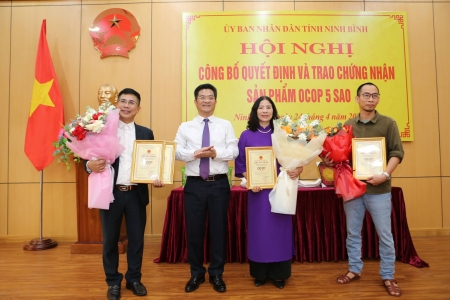 Ninh Bình: Thêm 4 sản phẩm OCOP đạt chuẩn 5 sao quốc gia