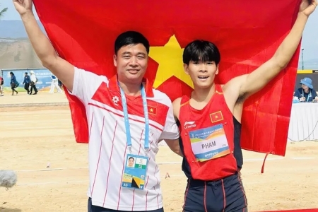 Điền kinh Việt Nam giành HCV thứ hai tại Đại hội Thể thao bãi biển châu Á 2026