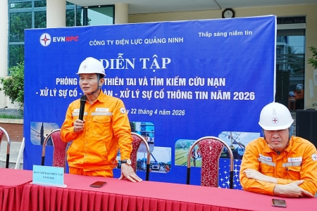 Chuỗi diễn tập Phòng chống thiên tai và Tìm kiếm cứu nạn tại Công ty Điện lực Quảng Ninh