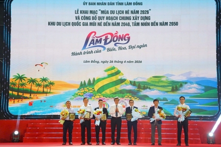 Lâm Đồng khai mạc Mùa du lịch hè 2026, công bố quy hoạch Khu du lịch quốc gia Mũi Né