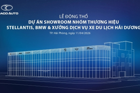 THACO AUTO tổ chức Lễ động thổ Showroom nhóm thương hiệu Stellantis, BMW & Xưởng Dịch vụ Xe Du lịch Hải Dương tại Hải Phòng
