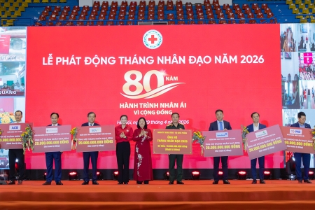 Agribank ủng hộ 20 tỷ đồng hưởng ứng Tháng Nhân đạo năm 2026