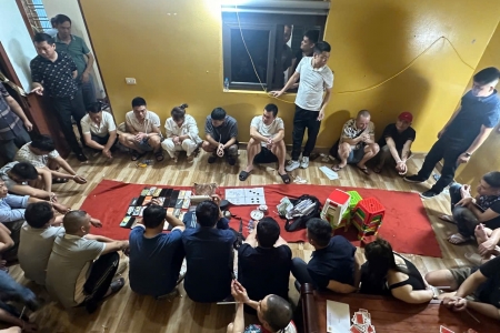 Ninh Bình: Triệt phá tụ điểm tổ chức đánh bạc và đánh bạc dưới hình thức xóc đĩa tại địa bàn xã Liên Minh