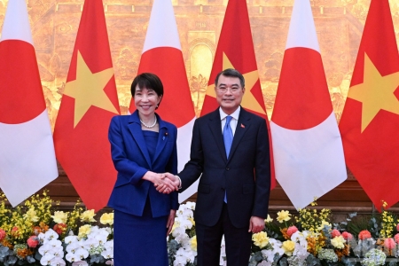 Thủ tướng Lê Minh Hưng chủ trì lễ đón Thủ tướng Nhật Bản Takaichi Sanae