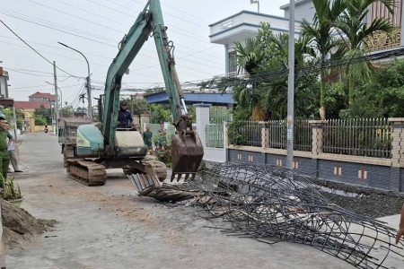Ninh Bình: xã Hải Hưng quyết liệt chấn chỉnh vi phạm hành lang thủy lợi, trật tự xây dựng