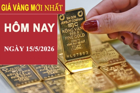 Giá vàng hôm nay 15/5: Đi ngang