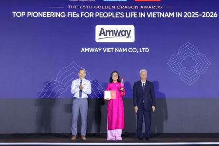 Amway Việt Nam lần thứ 10 được vinh danh tại Giải thưởng Rồng Vàng