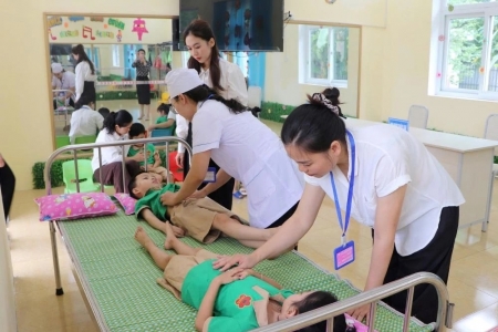 Thanh Hóa: Diễn tập “Điều tra, xử lý vụ ngộ độc thực phẩm tại bếp ăn tập thể trong trường học”