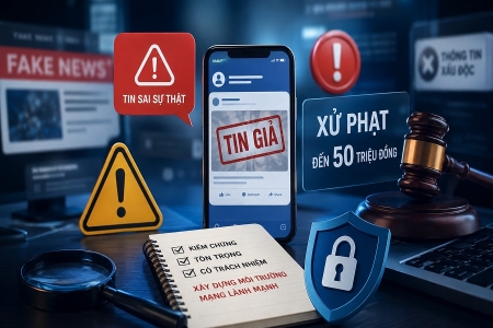 Tăng mạnh xử phạt tin giả trên mạng: Người dùng cần biết luật trước khi “like”, “share”, livestream