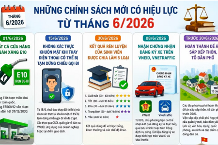 Các quy định pháp luật mới về viễn thông, môi trường, hành chính và giáo dục bắt buộc thực thi từ tháng 6