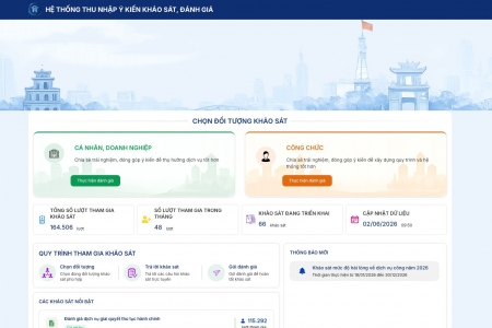 Hà Nội ra mắt nền tảng số lấy ý kiến người dân về chất lượng dịch vụ công