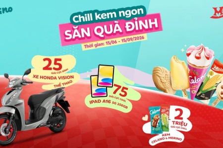 Săn Honda Vision và iPad cùng Celano & Merino hè 2026