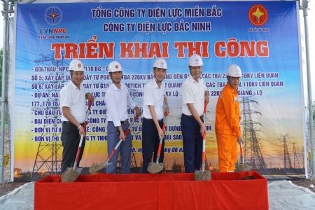 Khởi công dự án nâng cao năng lực truyền tải đường dây 110kV Bắc Giang - Quang Châu