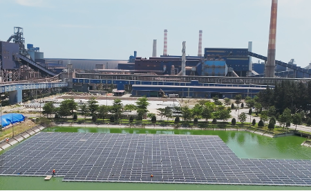 Thép Hòa Phát Dung Quất lắp đặt hệ thống điện mặt trời công suất hơn 2.500 KWp