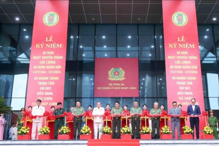 Khánh thành Trung tâm Chỉ huy, điều hành, tác chiến xuất nhập cảnh hiện đại