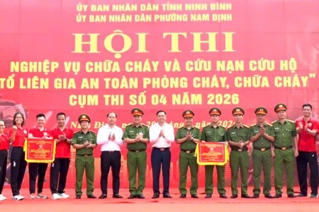 Ninh Bình: Phường Nam Định giành giải Nhất Hội thi “Tổ liên gia an toàn phòng cháy, chữa cháy”