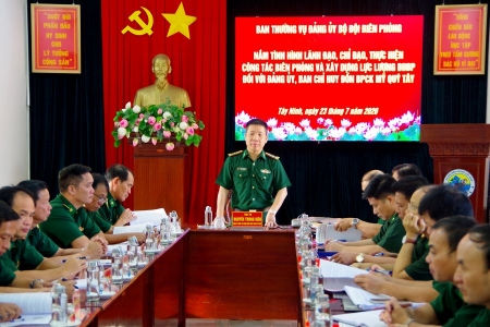 Tăng cường lãnh đạo thực hiện tốt nhiệm vụ, bảo vệ vững chắc chủ quyền lãnh thổ, an ninh biên giới