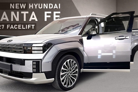 Hyundai Santa Fe 2027 lộ diện bản nâng cấp: Thay đổi thiết kế đuôi xe, bỏ hộp số ly hợp kép