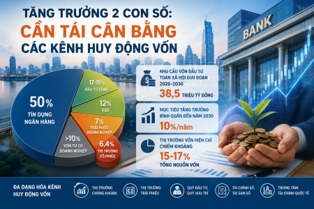 Tăng trưởng hai con số: Cần thay đổi cấu trúc dẫn vốn của nền kinh tế