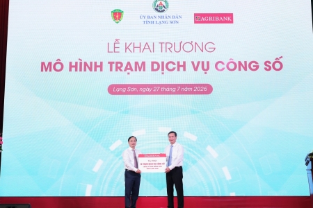 Agribank đồng hành cùng tỉnh Lạng Sơn ra mắt Trạm dịch vụ công số