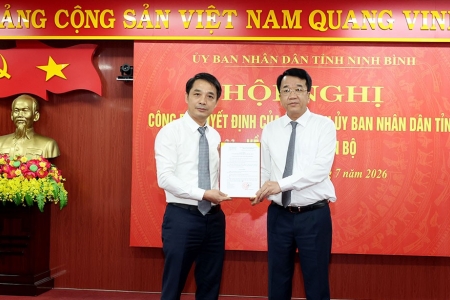 Ông Hoàng Văn Kiên được bổ nhiệm giữ chức Giám đốc Sở Tài chính Ninh Bình