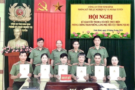 Công an Ninh Bình tăng cường phòng, chống tham nhũng, lãng phí, tiêu cực