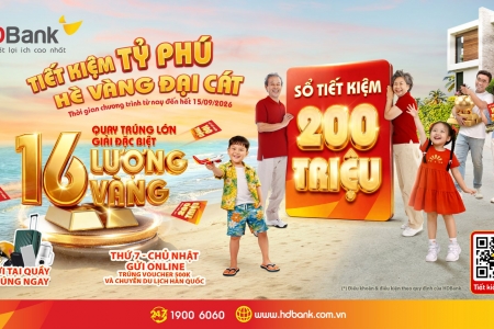 HDBank tiếp tục trao cơ hội “đại cát” tới khách hàng gửi tiết kiệm