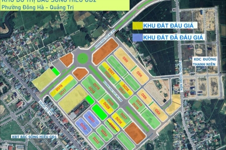 Quảng Trị: Đấu giá 36 thửa đất tại Khu đô thị Bắc Sông Hiếu giai đoạn 2