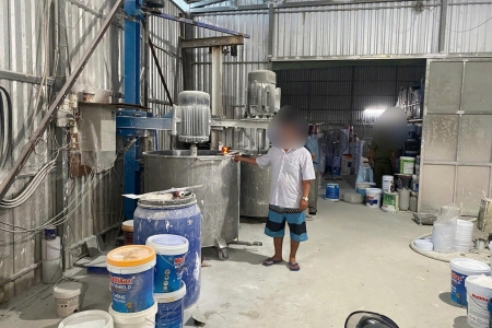 Đồng Tháp: Triệt phá cơ sở sản xuất sơn Jotun giả quy mô lớn